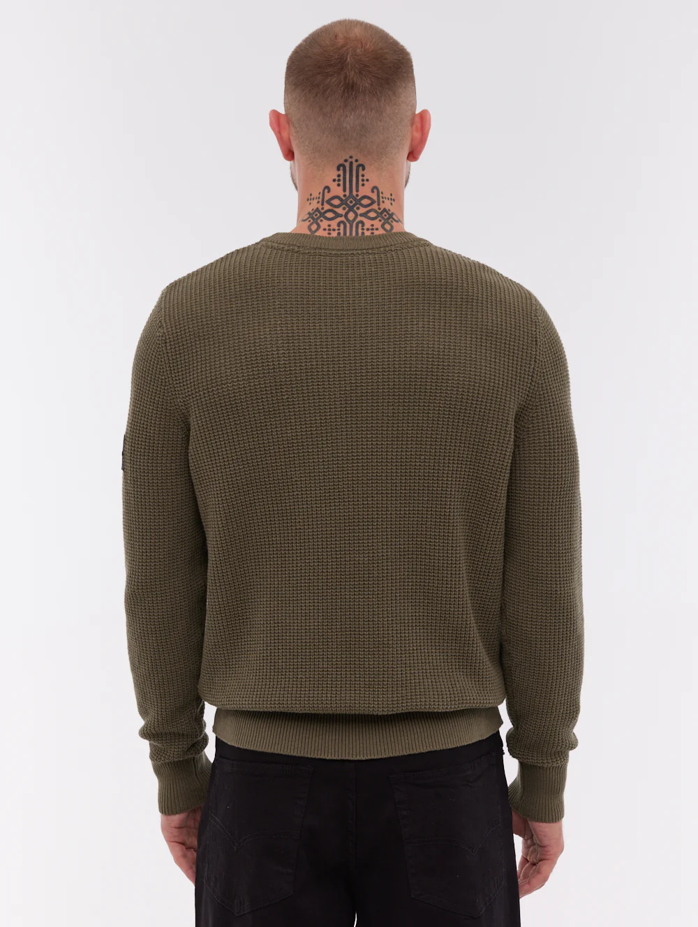 Falum Crew Neck Sweater - Green - Image 3