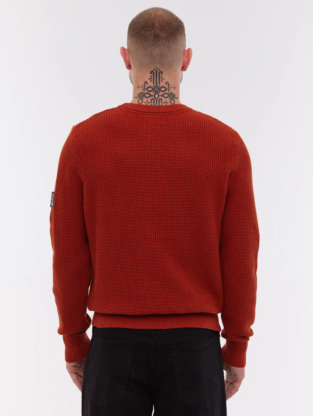 Falum Crew Neck Sweater - Orange - Image 3