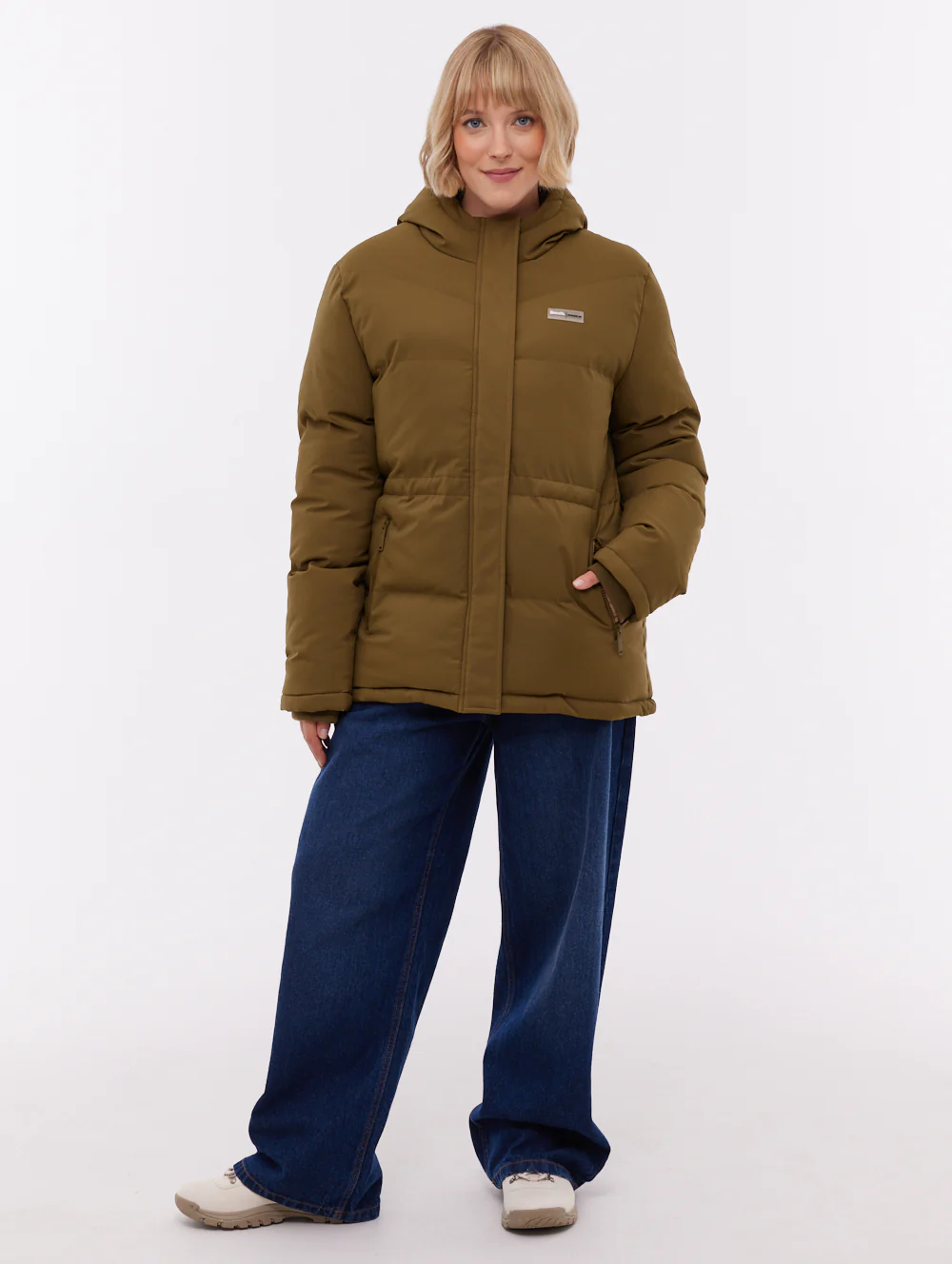 Fina Hooded Puffer Coat - Green - Image 2