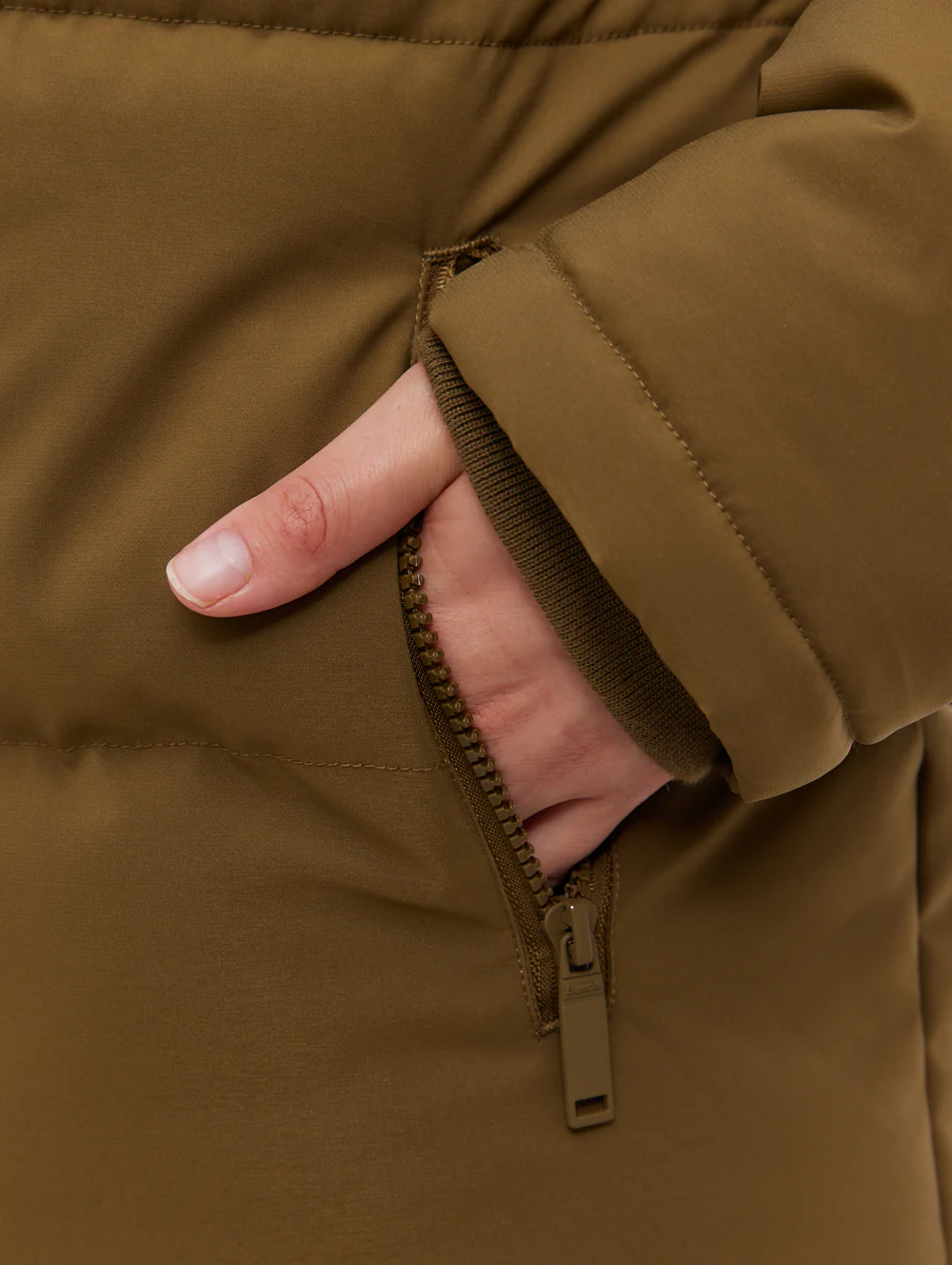 Fina Hooded Puffer Coat - Green - Image 4
