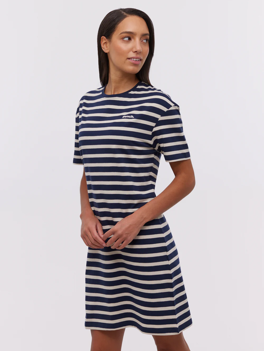 Frandi Striped T-Shirt Midi Dress - Blue - Image 4