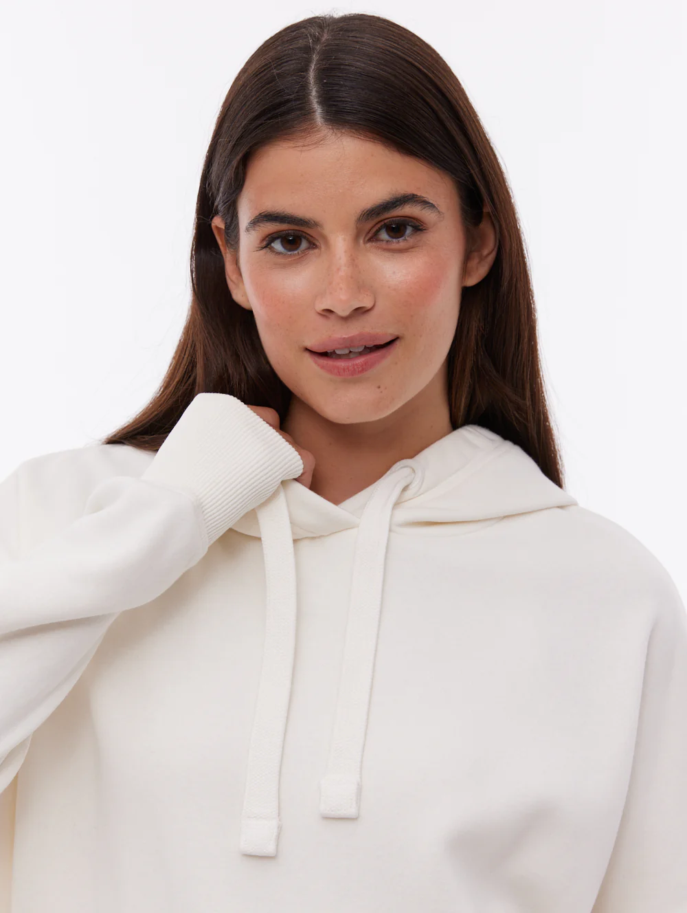 Fray Oversize Hoodie - White - Image 2