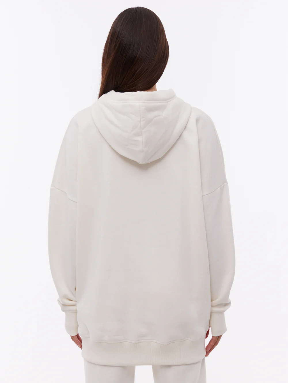 Fray Oversize Hoodie - White - Image 3