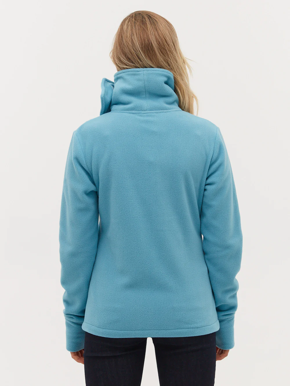 Funnel Microfleece Wrap Neck Zip-Up - Image 5