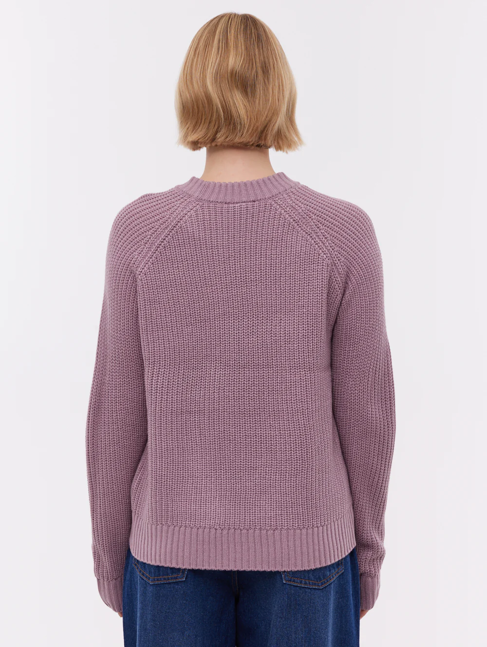 Georgiana Raglan Crew Neck Sweater - Purple - Image 3