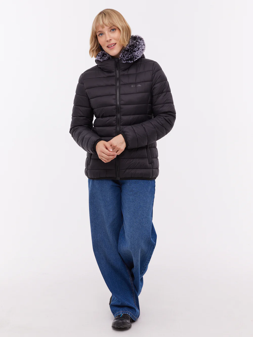 Harel Hooded Puffer Jacket - Black - Image 2