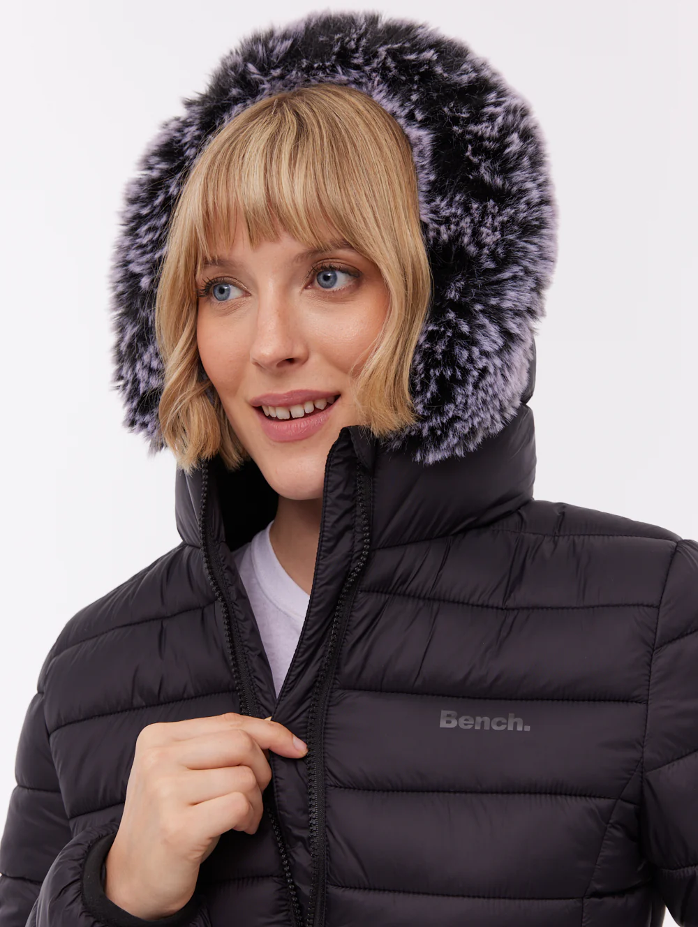 Harel Hooded Puffer Jacket - Black - Image 3