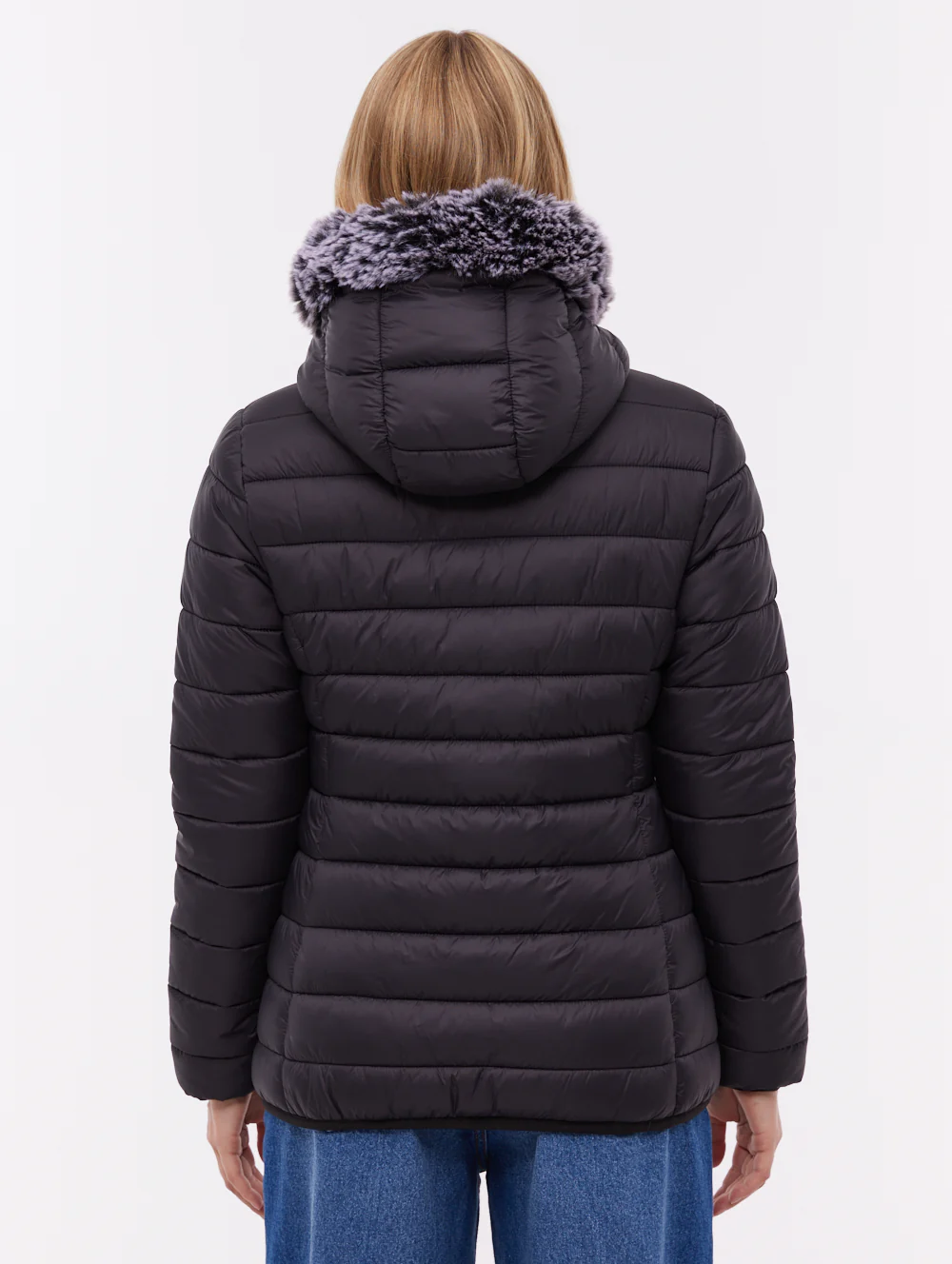 Harel Hooded Puffer Jacket - Black - Image 4