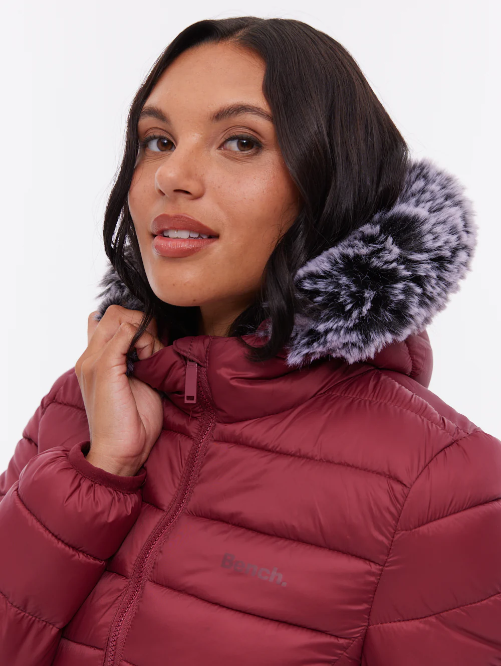 Harel Hooded Puffer Jacket - Red - Image 2