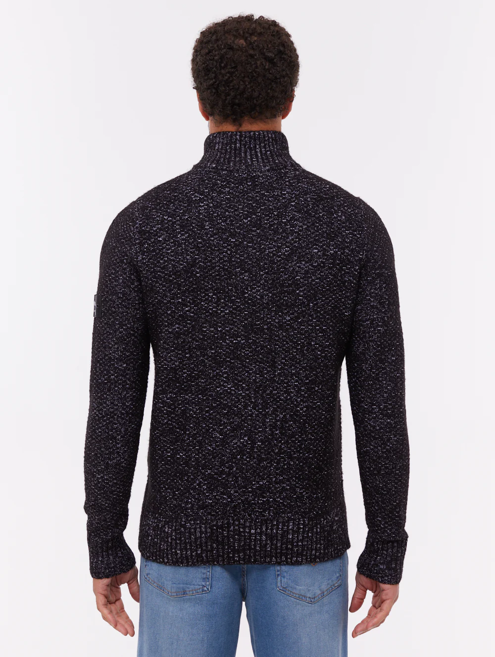 Hastom Funnel Neck Sweater - Black - Image 3