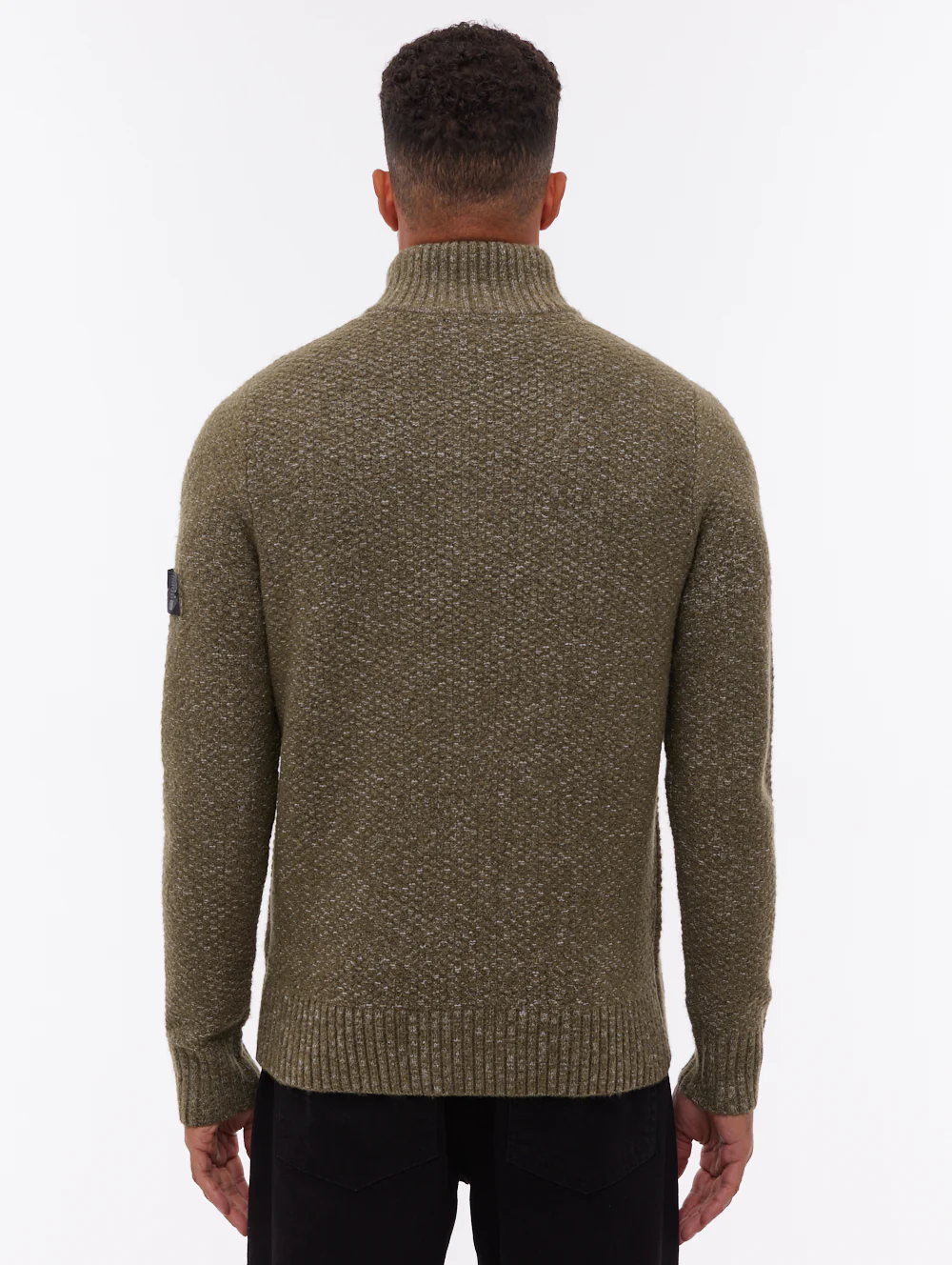 Hastom Funnel Neck Sweater - Green - Image 3