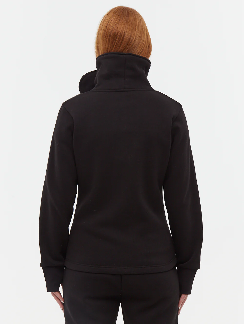 Haylo Wrap Neck Zip-Up - Black - Image 5