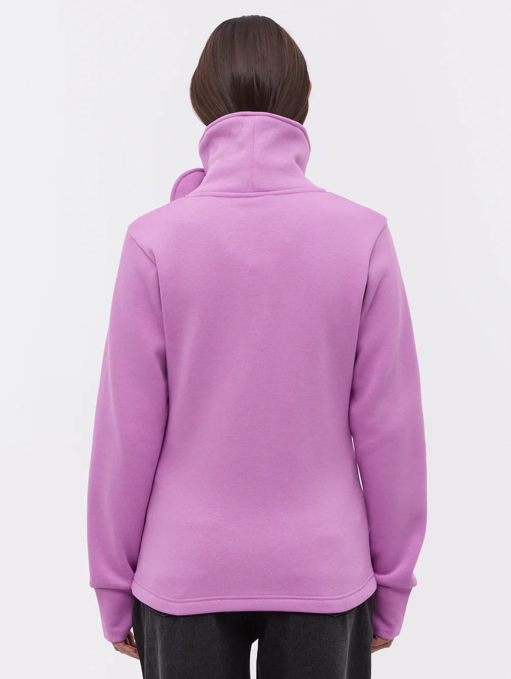 Haylo Wrap Neck Zip-Up - Purple - Image 5