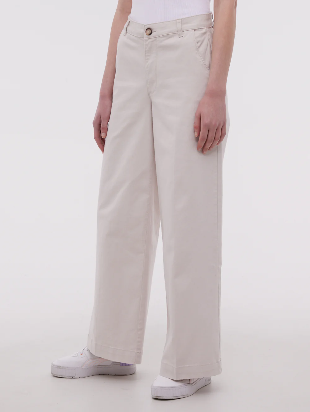 Heera Wide Leg Pants - Beige - Image 4