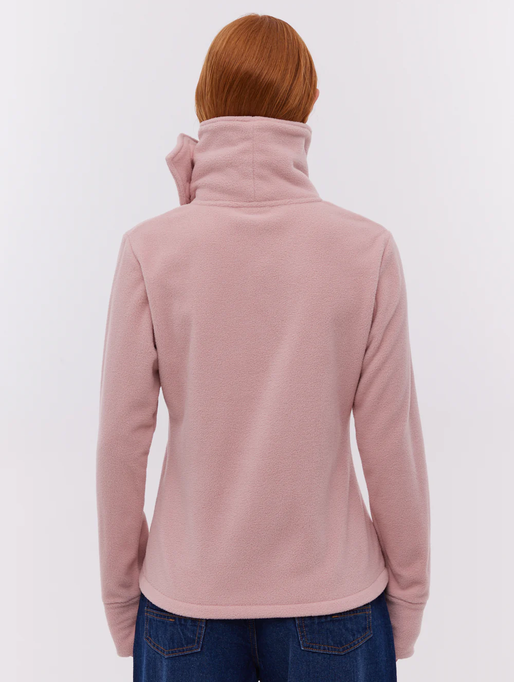 Heska Wrap-Neck Zip-Up - Pink - Image 3