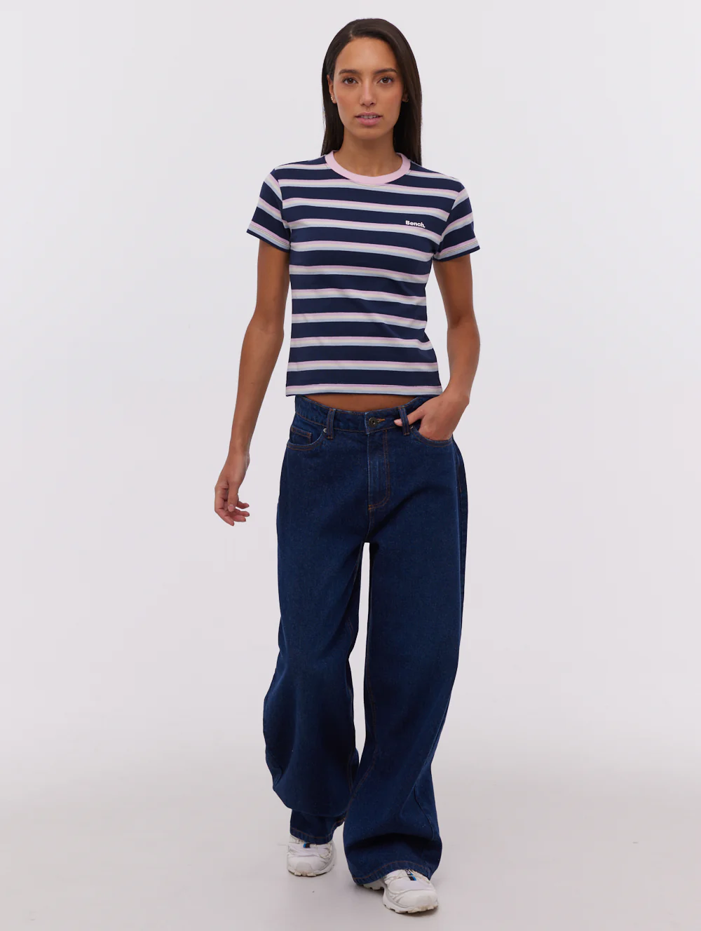 Hollier Multi Striped T-Shirt - Blue - Image 2