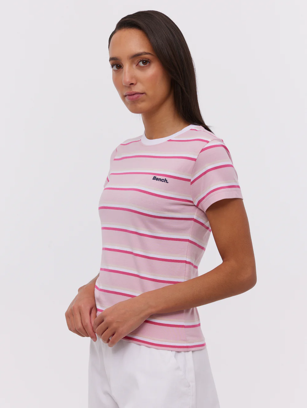 Hollier Multi Striped T-Shirt - Pink - Image 4