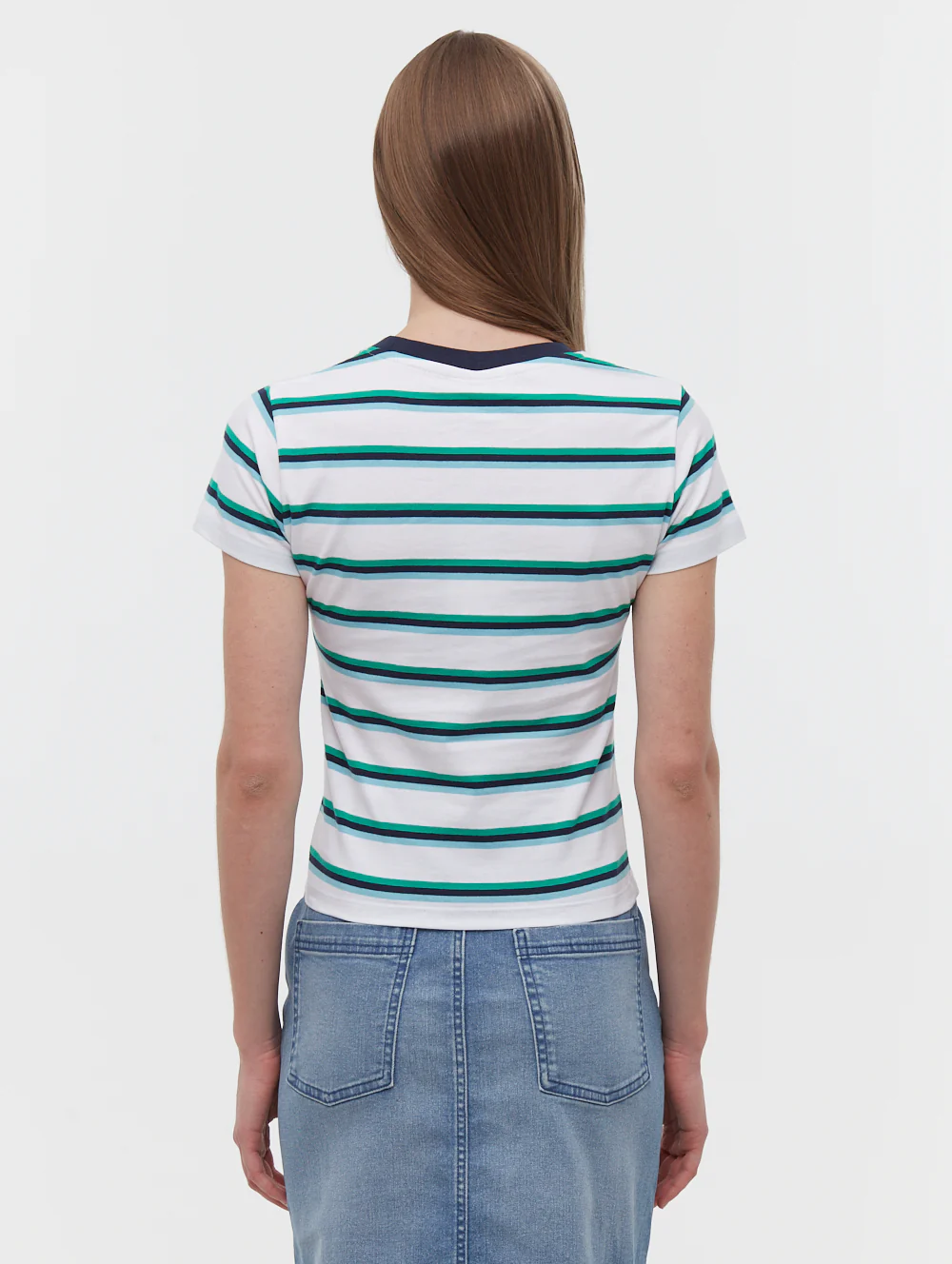 Hollier Multi Striped T-Shirt - Blue - Image 5