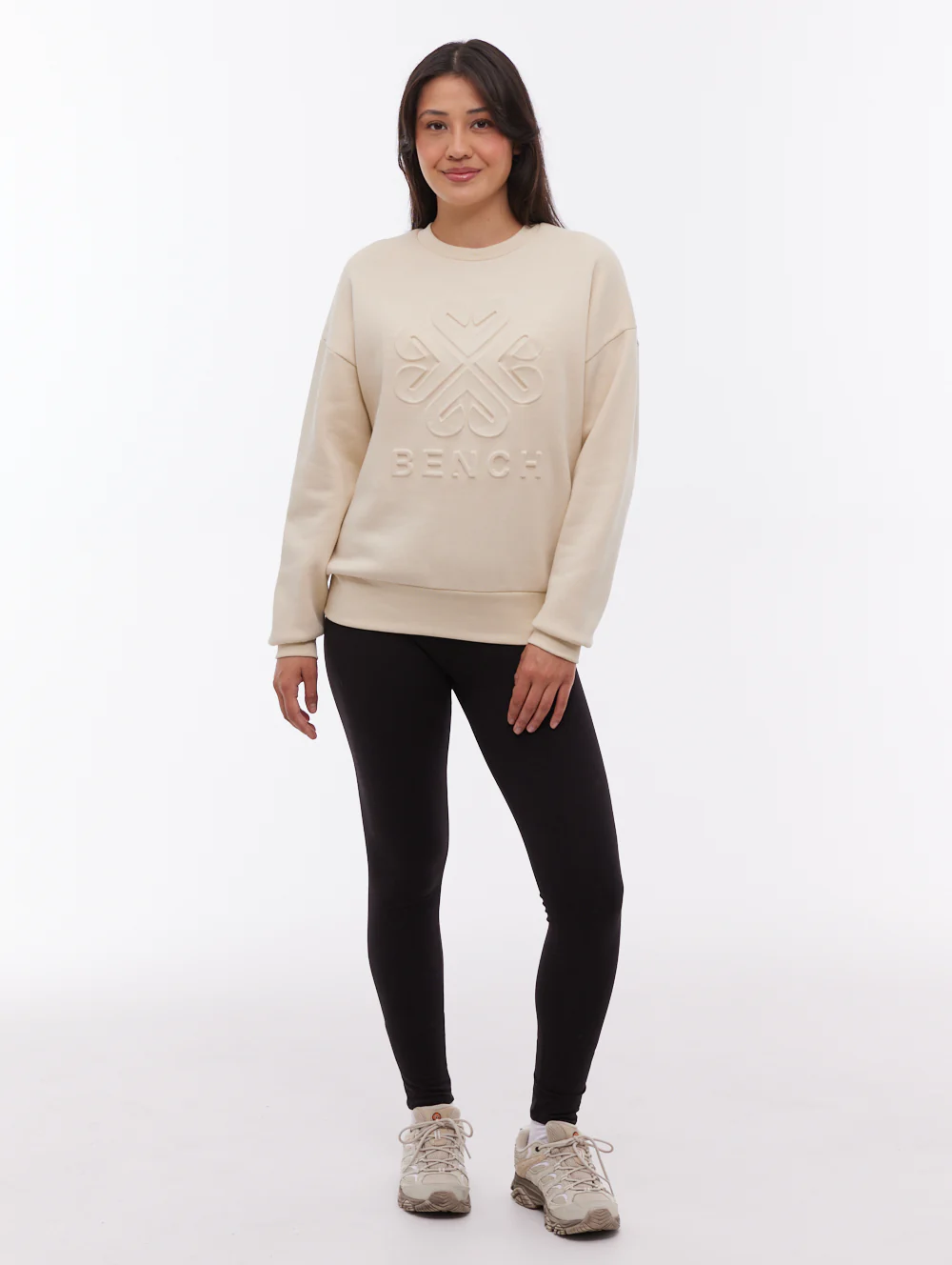 Ilma Deboss Crew Neck - White - Image 2