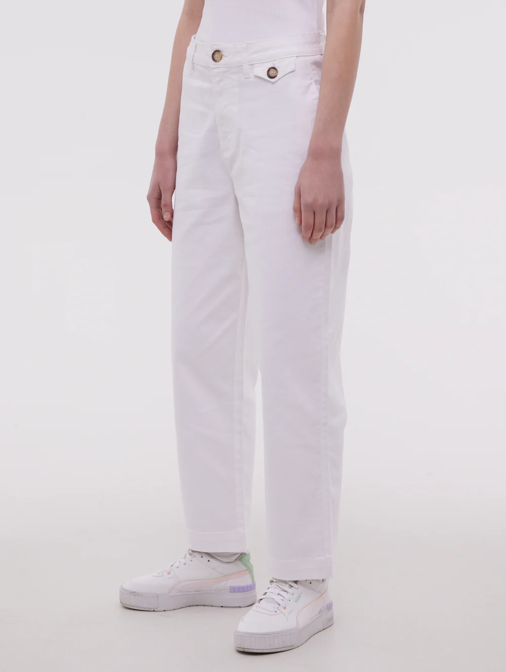 Jara Straight Leg Pants - White - Image 5