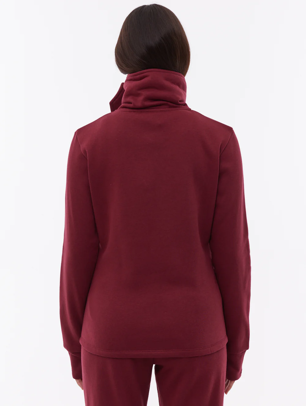 Jaya Wrap-Neck Zip-Up - Red - Image 3