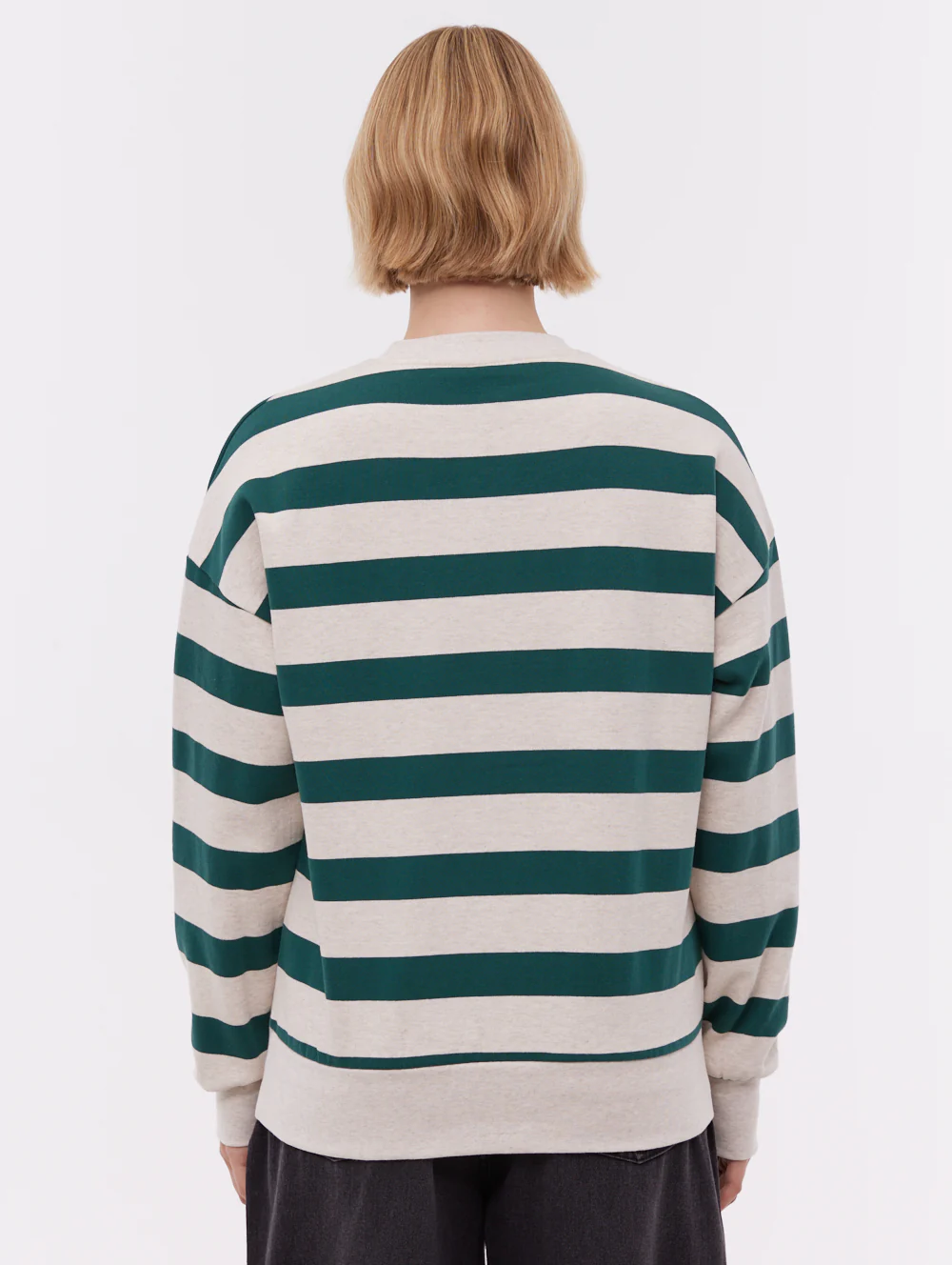 Jaye Collegiate Striped Crew Neck - Beige - Image 3