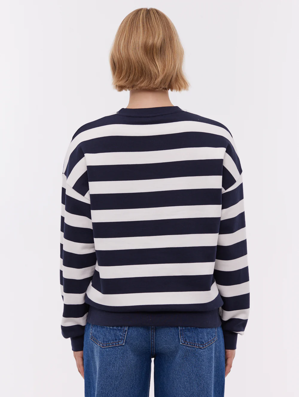 Jaye Collegiate Striped Crew Neck - Blue - Image 3