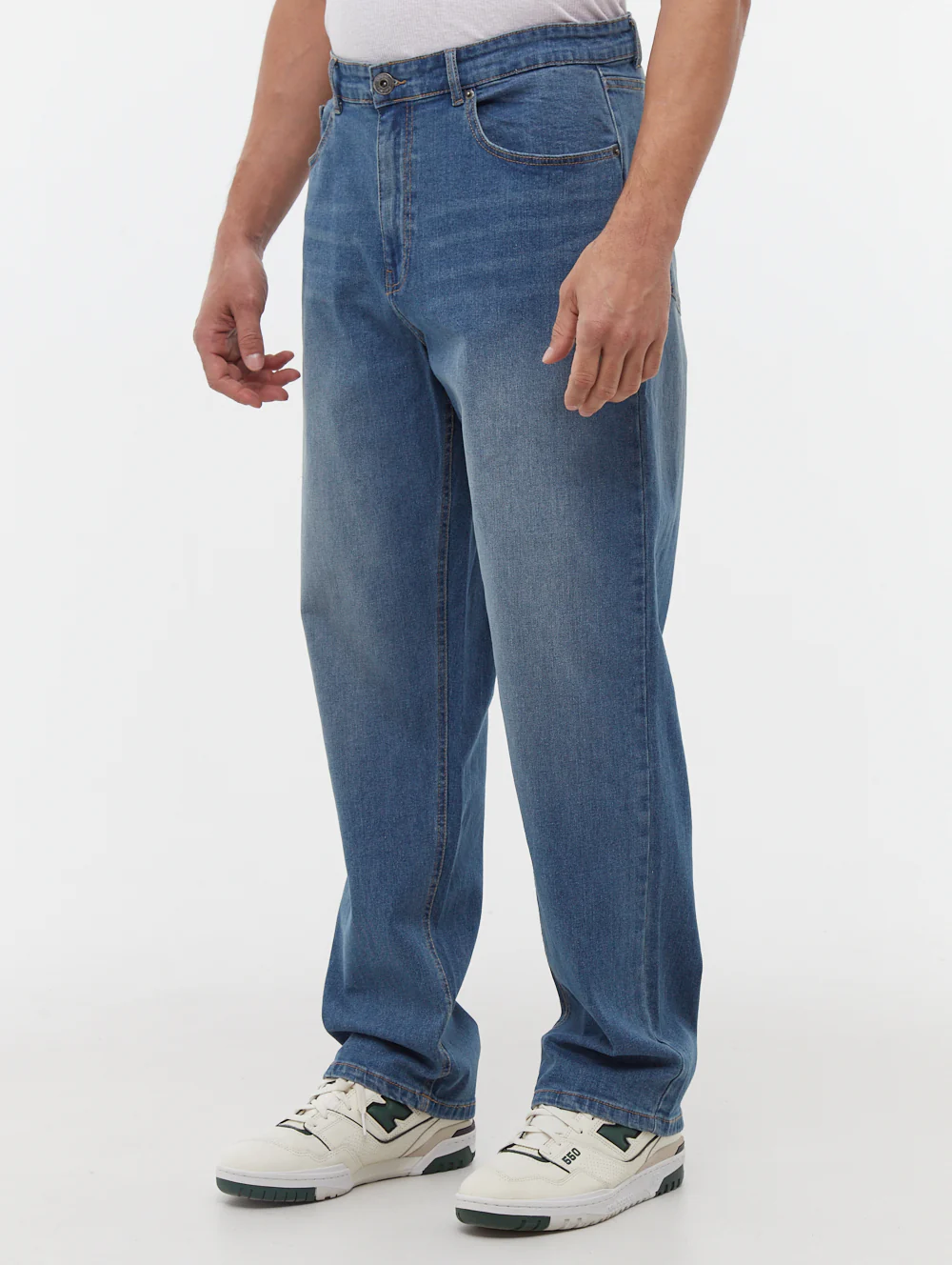 Jeffers Relaxed Fit Jeans - Mid Blue - Image 4