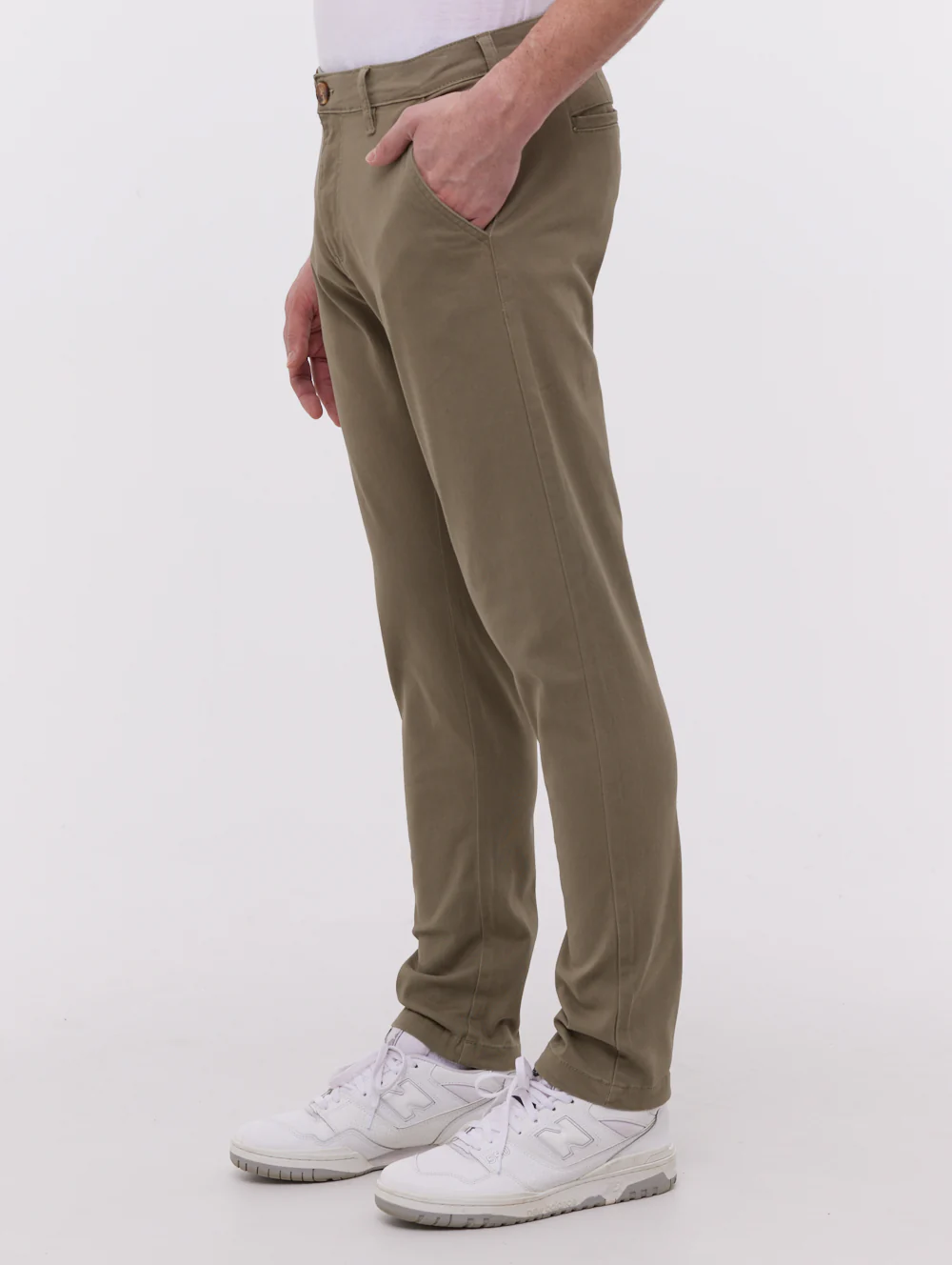Jimini Washed Twill Chino Pants - Green - Image 4