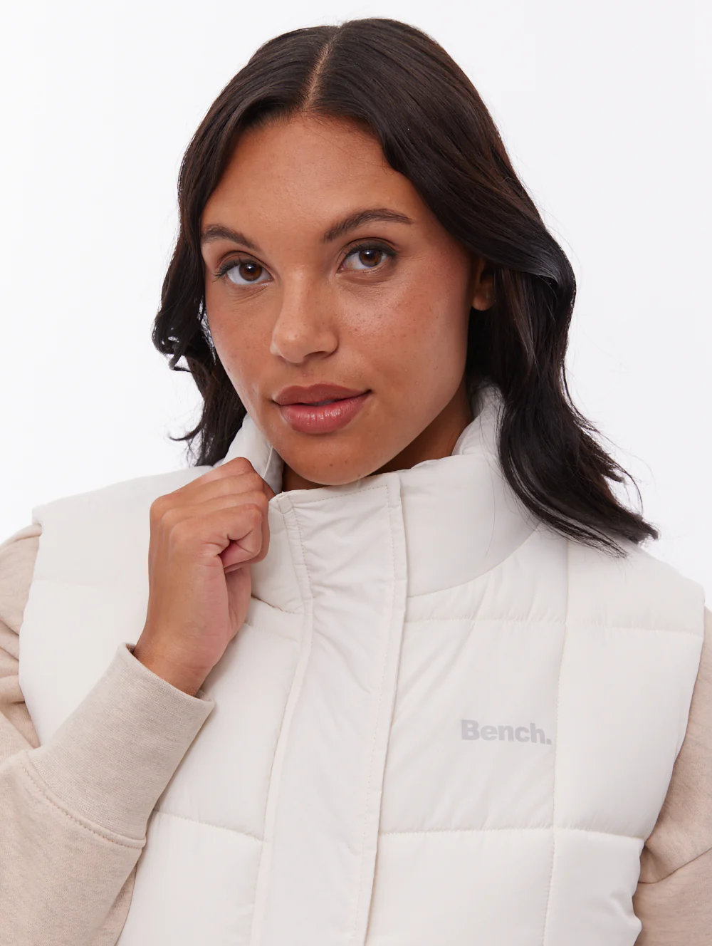 Kacie Puffer Vest - White - Image 2