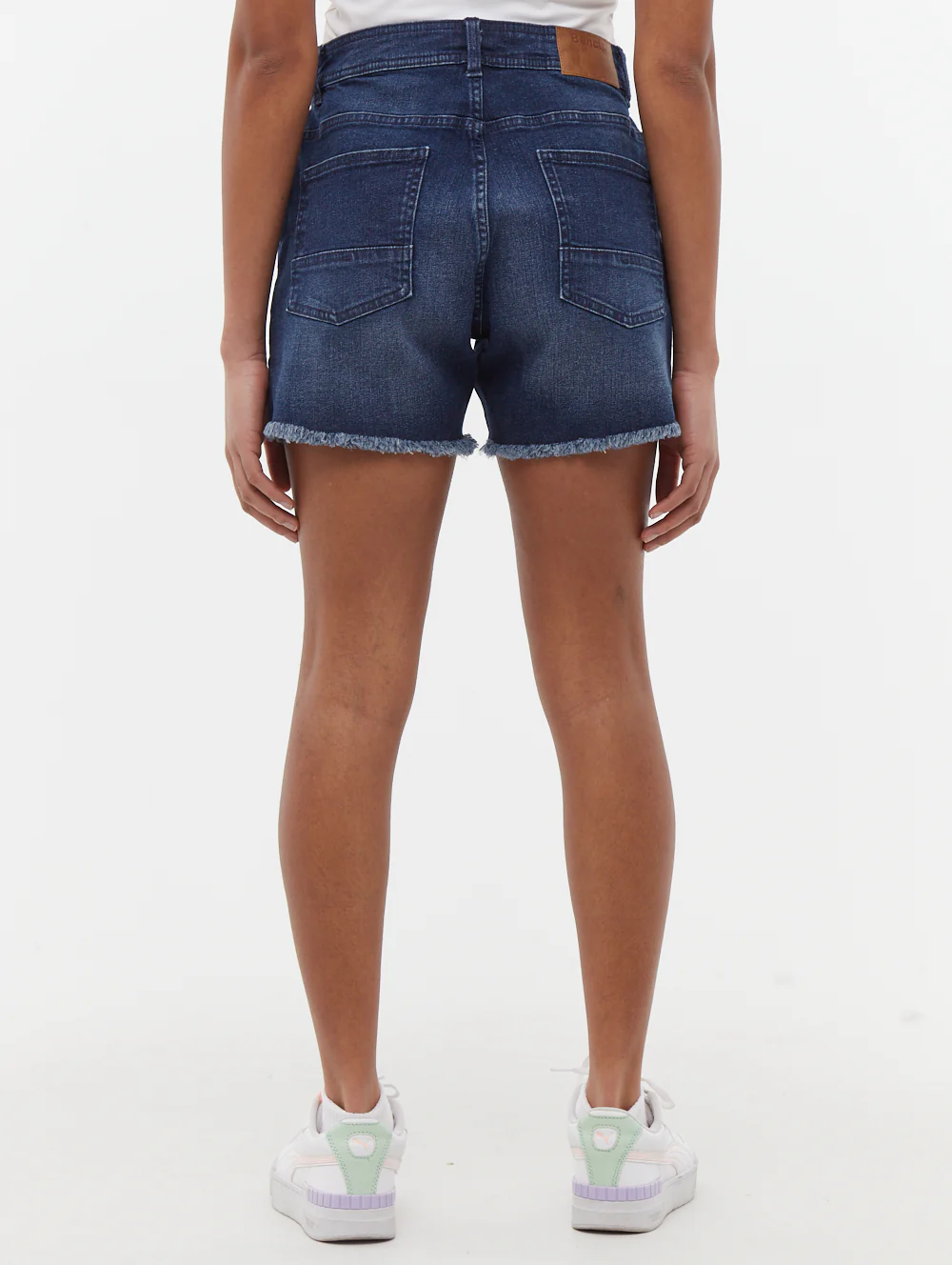 Kaylie High Rise Jean Shorts - Blue - Image 5