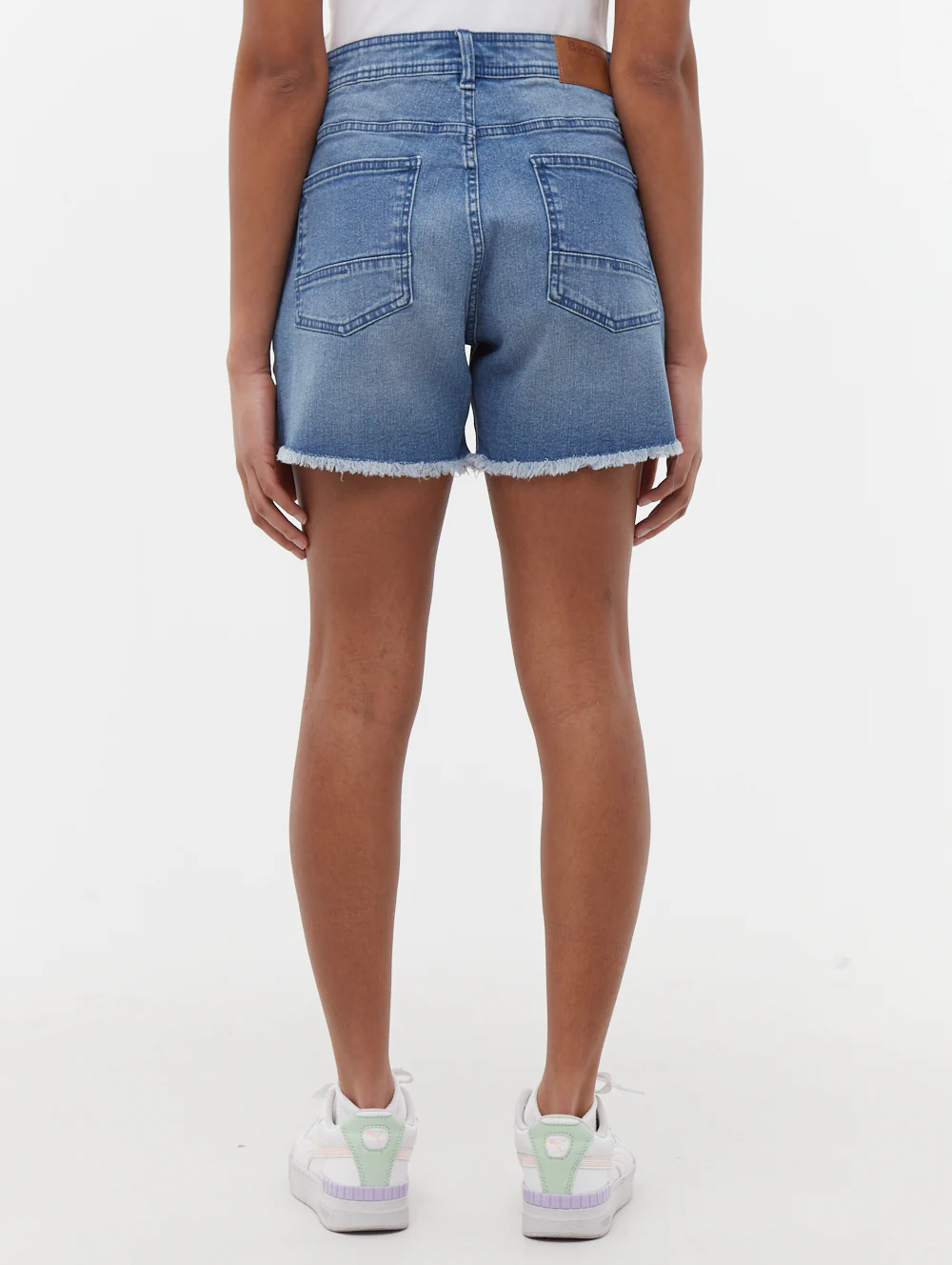 Kaylie High Rise Jean Shorts - Blue - Image 5