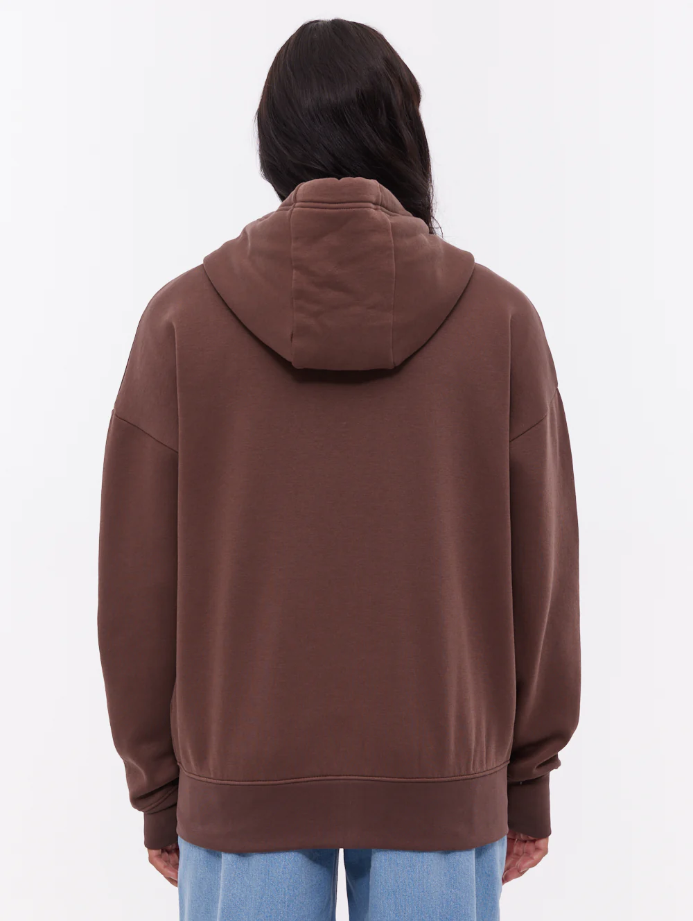 Kingra Oversize Zip-Up Hoodie - Brown - Image 3