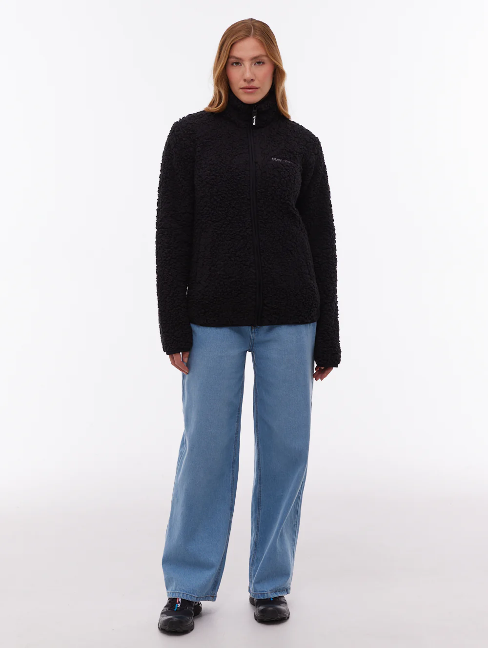 Klea Fleece Funnel Zip-Up - Black - Image 2