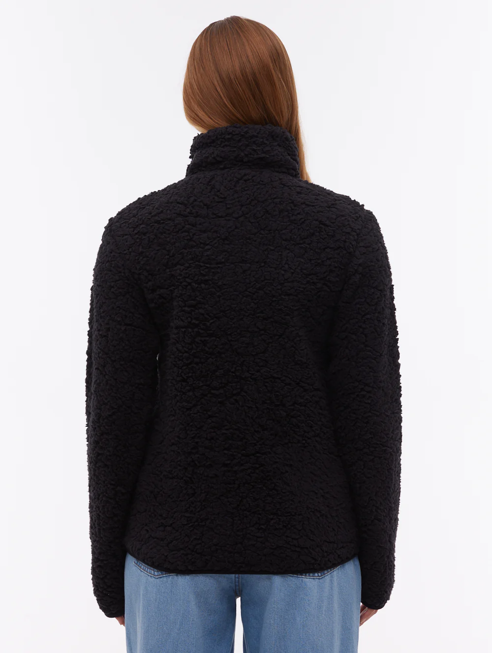 Klea Fleece Funnel Zip-Up - Black - Image 3