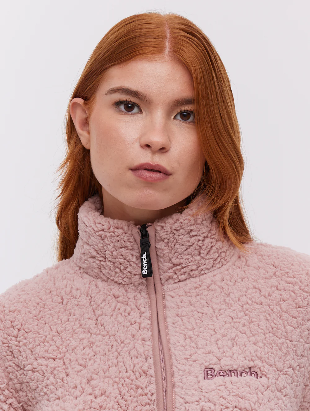 Klea Fleece Funnel Zip-Up - Pink - Image 2