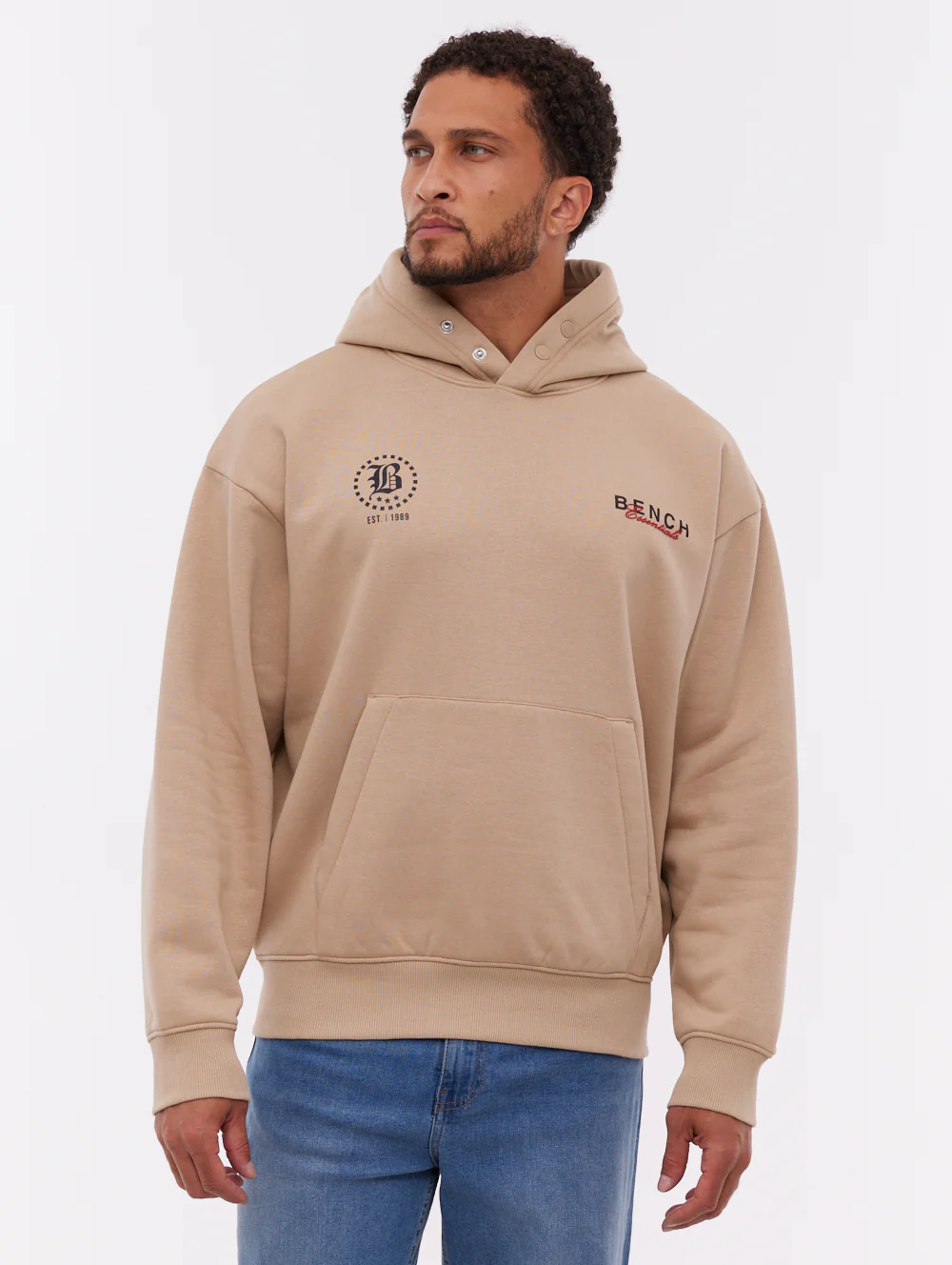 Ledall Back Graphic Hoodie - Beige