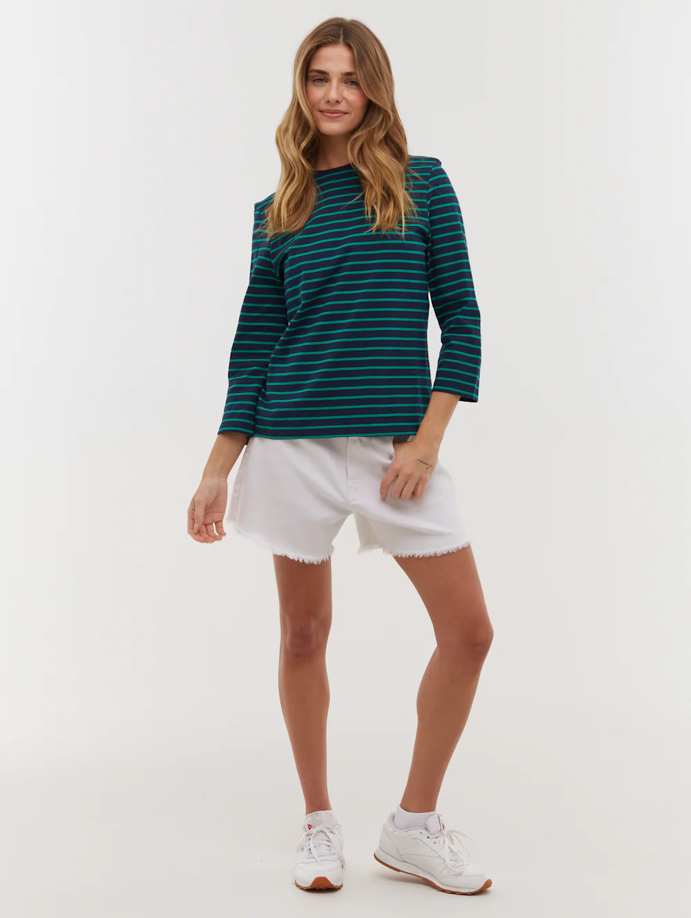Lesedi 3/4 Stripe T-Shirt - Green - Image 2