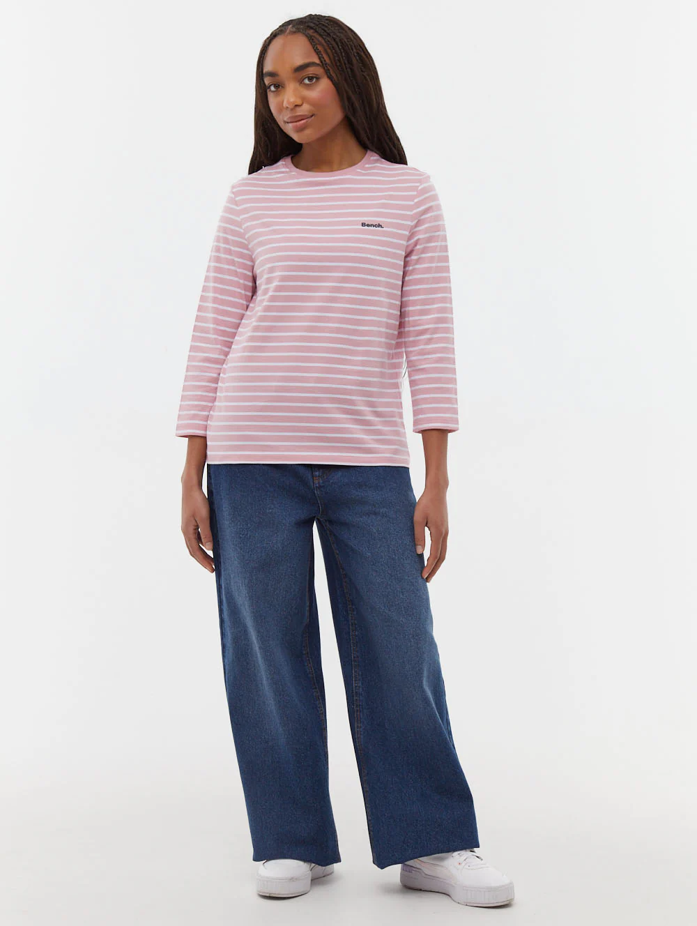 Lesedi 3/4 Stripe T-Shirt - Pink - Image 2