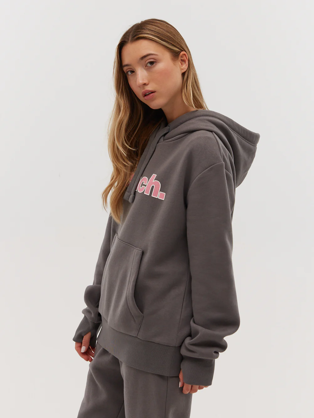 Lias Outline Logo Hoodie - Grey - Image 3