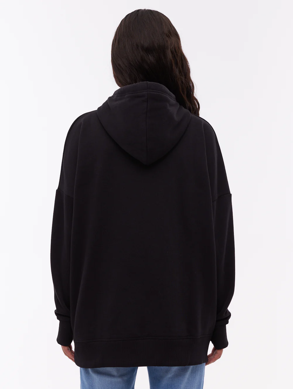 Linra Oversize Tonal Logo Hoodie - Black - Image 3
