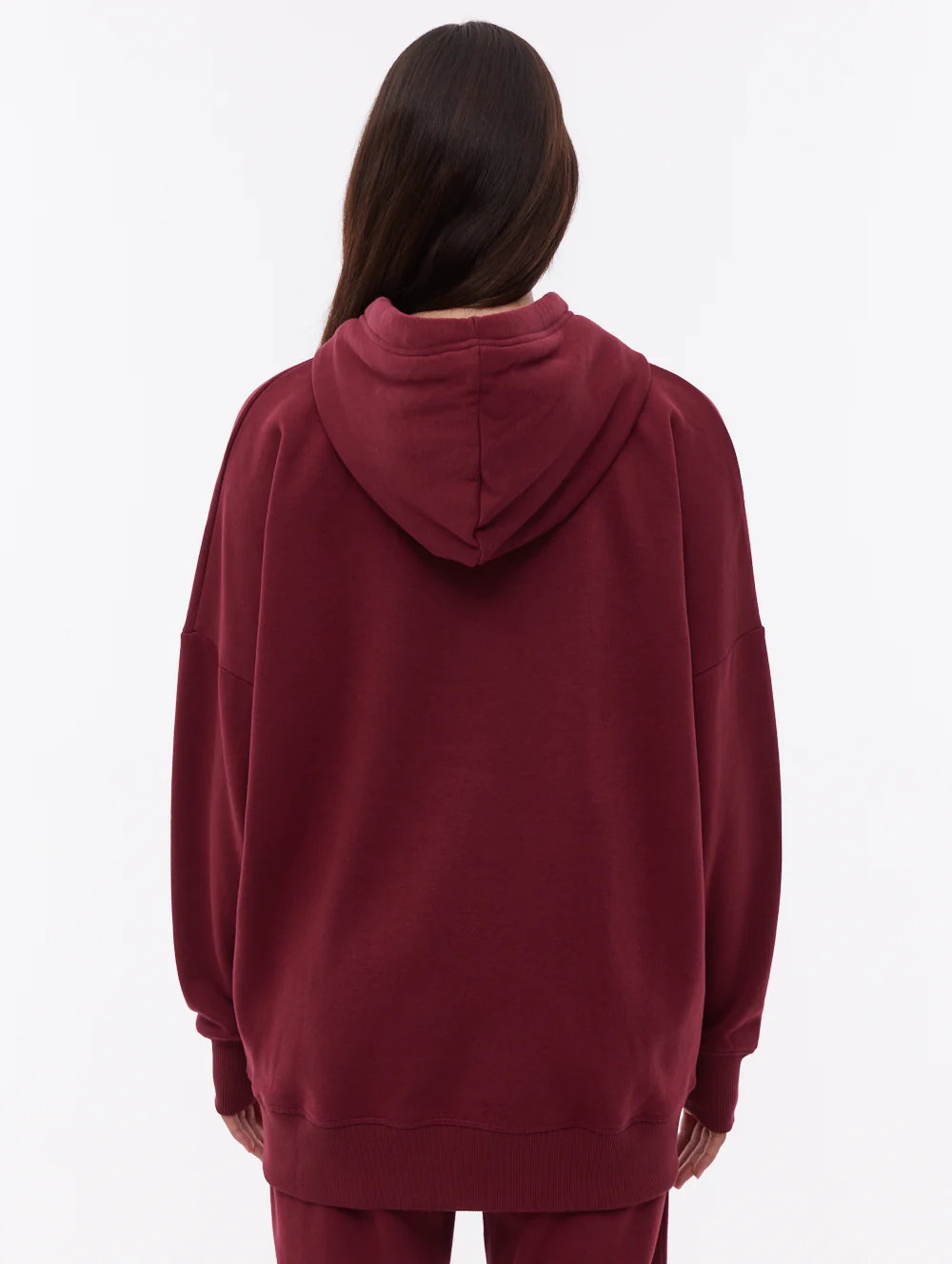 Linra Oversize Tonal Logo Hoodie - Red - Image 3