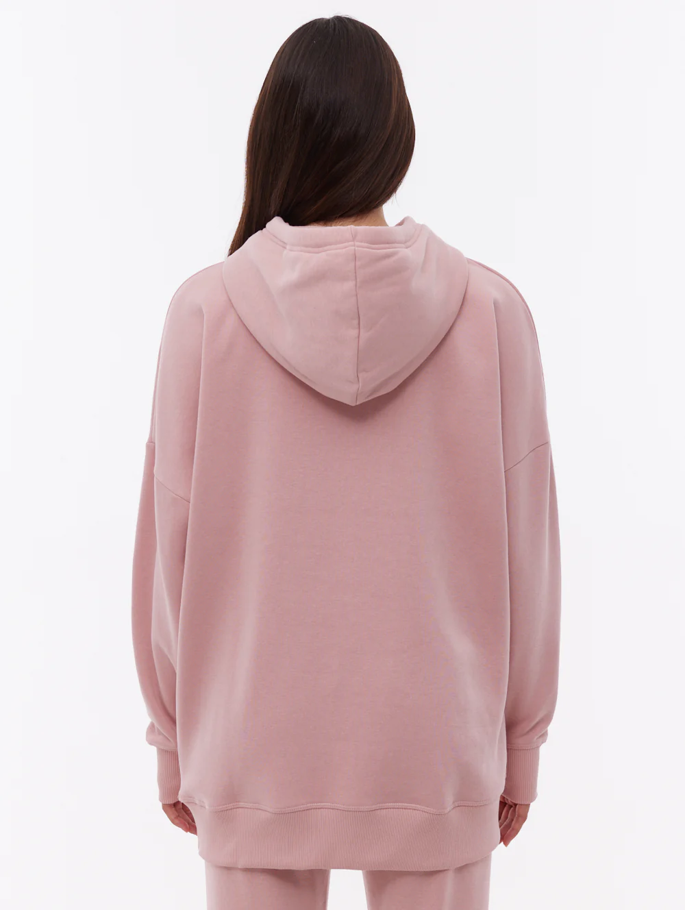 Linra Oversize Tonal Logo Hoodie - Pink - Image 3