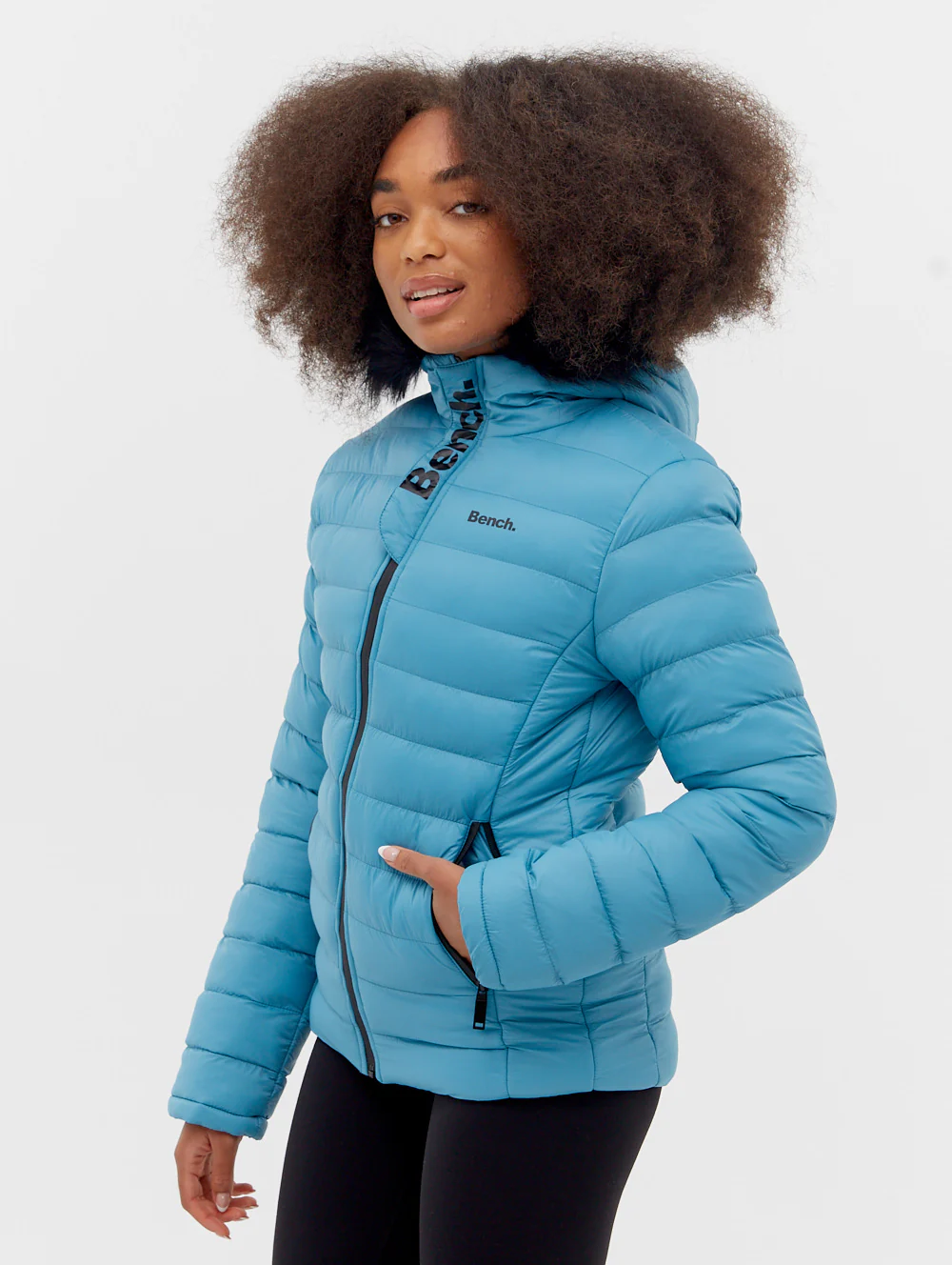 Ludlow Hooded Bomber Jacket - Blue - Image 3