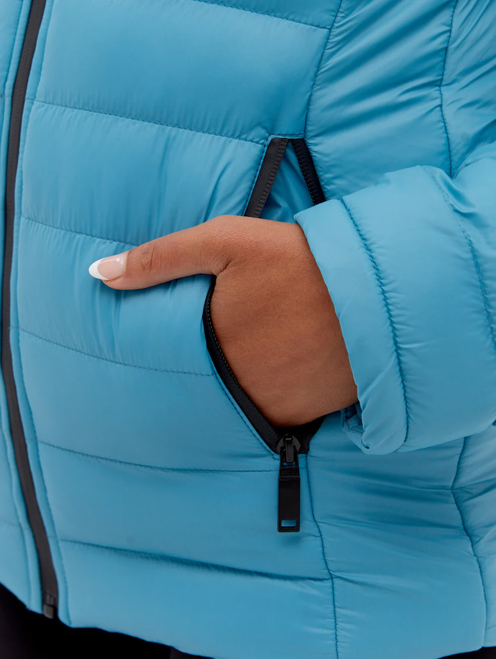 Ludlow Hooded Bomber Jacket - Blue - Image 4