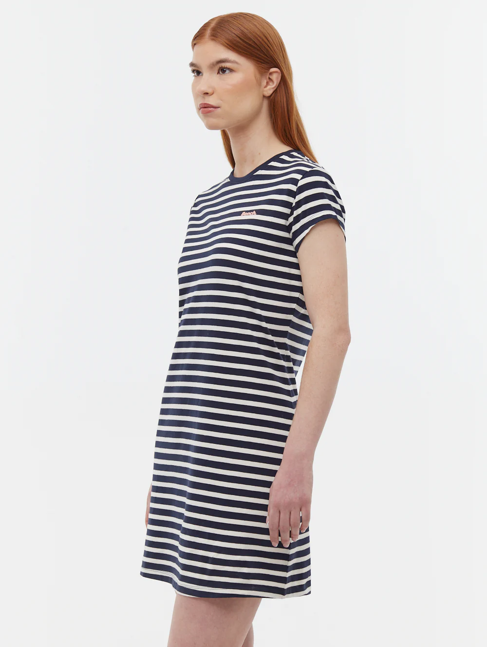 Mabelle Striped T-Shirt Midi Dress - Blue - Image 4