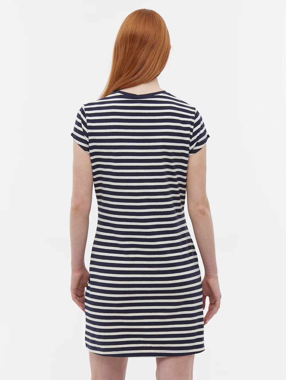 Mabelle Striped T-Shirt Midi Dress - Blue - Image 5