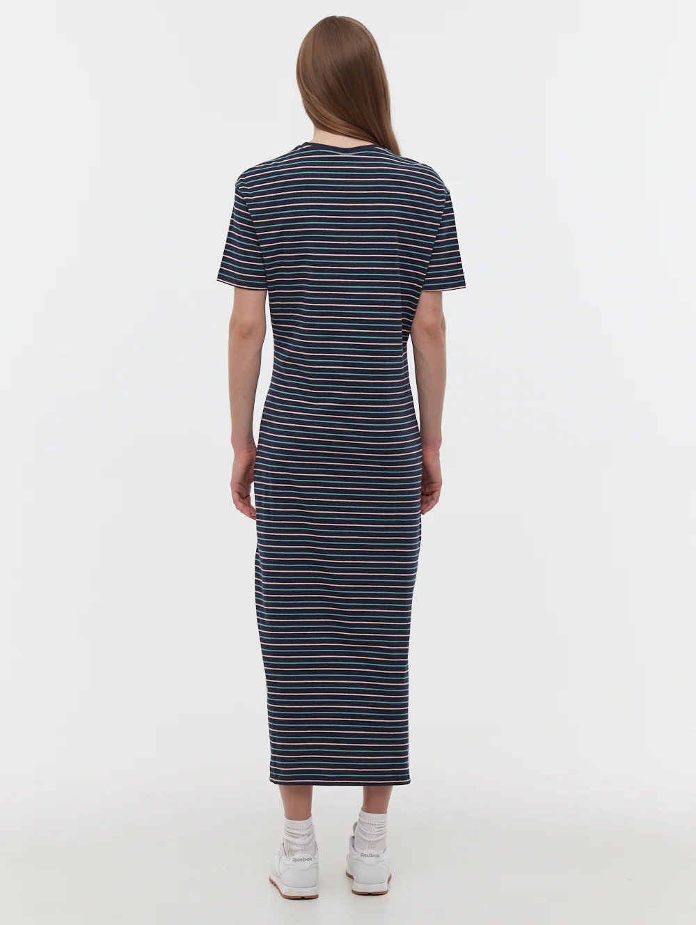 Marri Striped T-Shirt Maxi Dress - Blue - Image 5