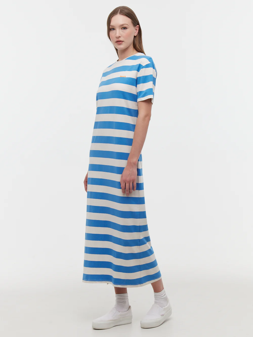 Marri Striped T-Shirt Maxi Dress - Blue - Image 4