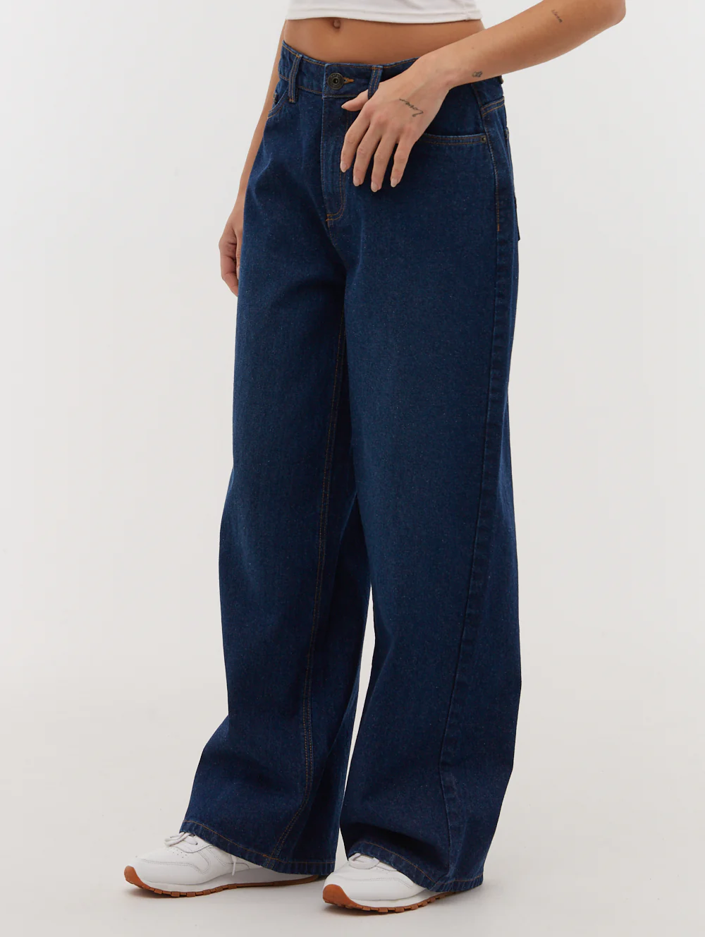 Maxina Wide Leg Jeans - Dark Blue - Image 6